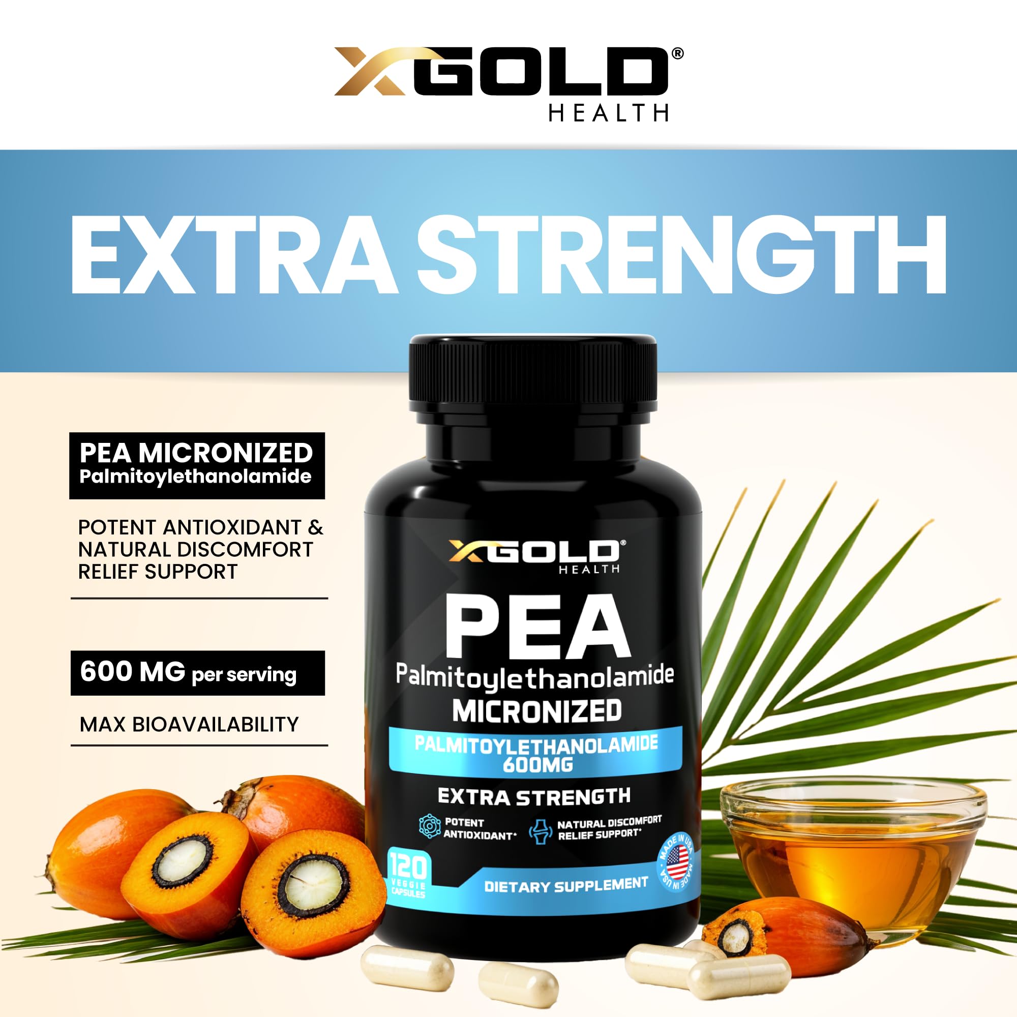 X Gold Health: primer plano del polvo micronizado que mejora absorción