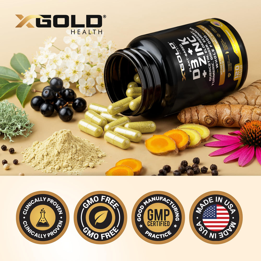 Comparación de tamaño de cápsula X Gold Health en mano para visualizar dosis cómoda