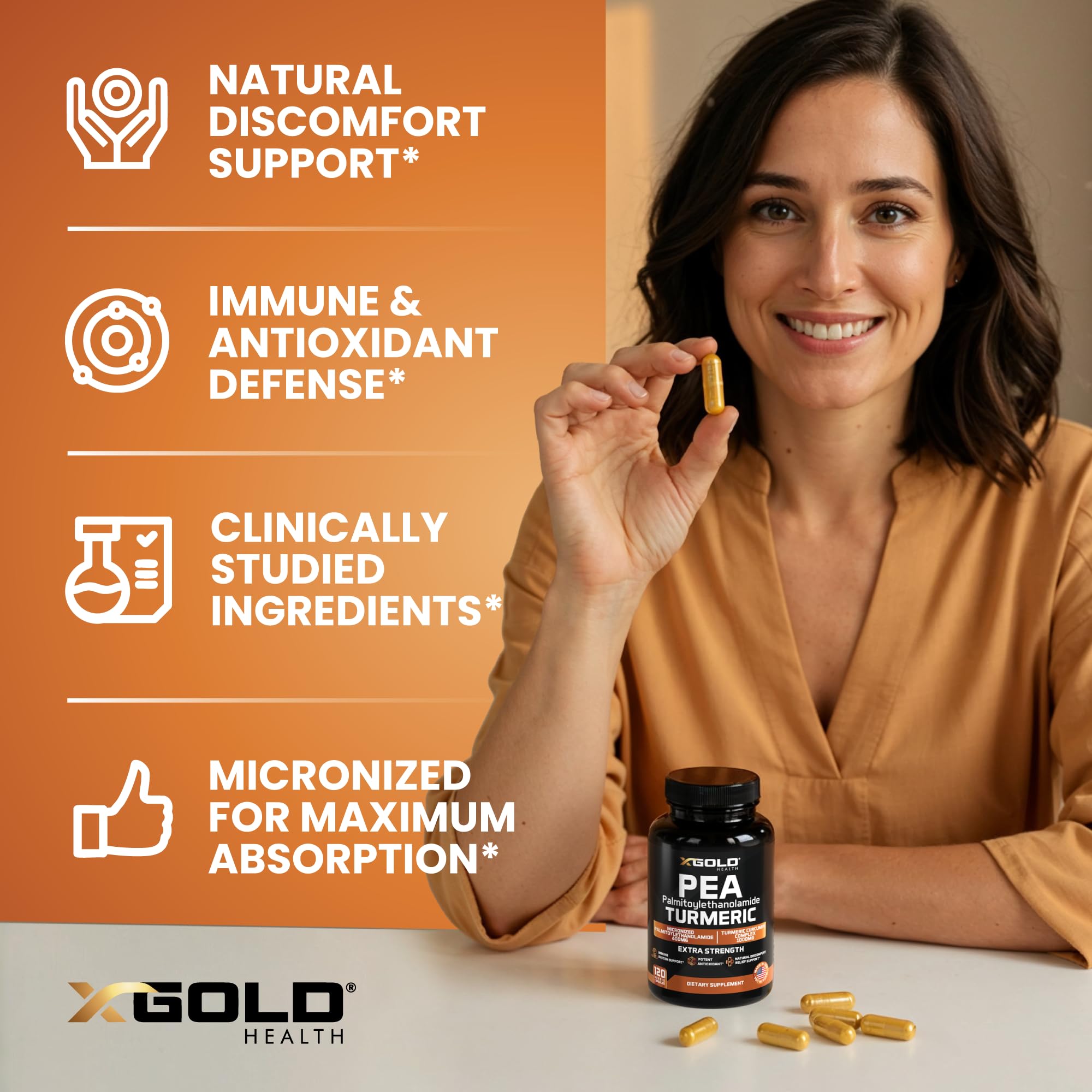 X Gold Health polvo micronizado mostrando finura y mejor absorción