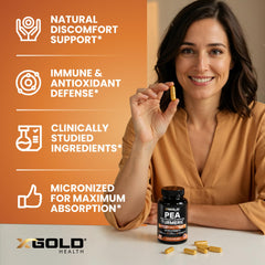 X Gold Health polvo micronizado mostrando finura y mejor absorción