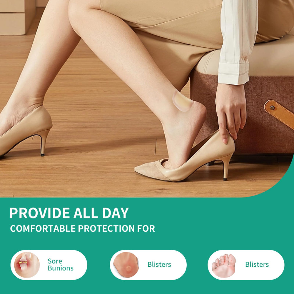 X-ZAKS apósito aplicado en talón ofreciendo alivio y amortiguación