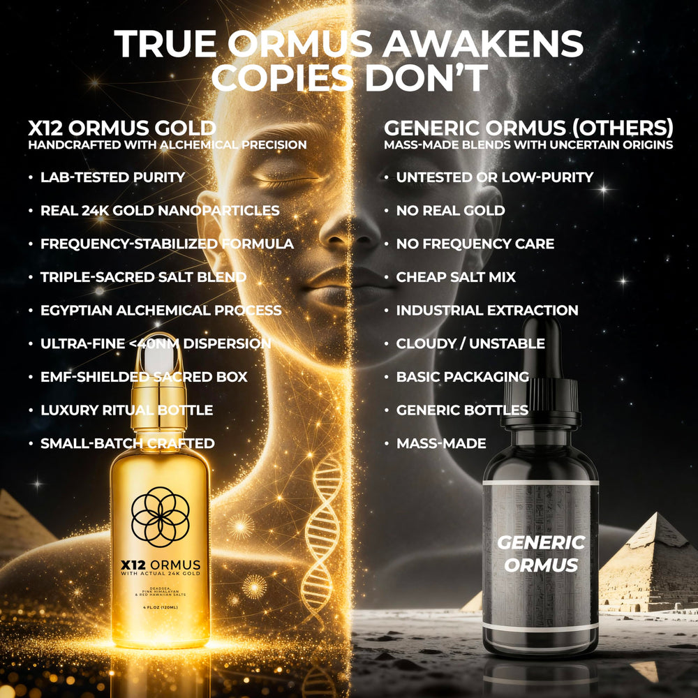 x12 Ormus With Actual 24k Gold gota cayendo en vaso, demuestra uso sencillo y mezcla segura