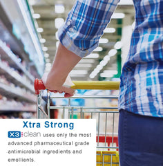 X3 Clean etiqueta con ingredientes y 0.13% benzalkonio cloruro, informa seguridad