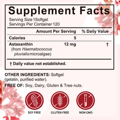 Xaarty etiqueta nutricional legible, información de dosis y seguridad
