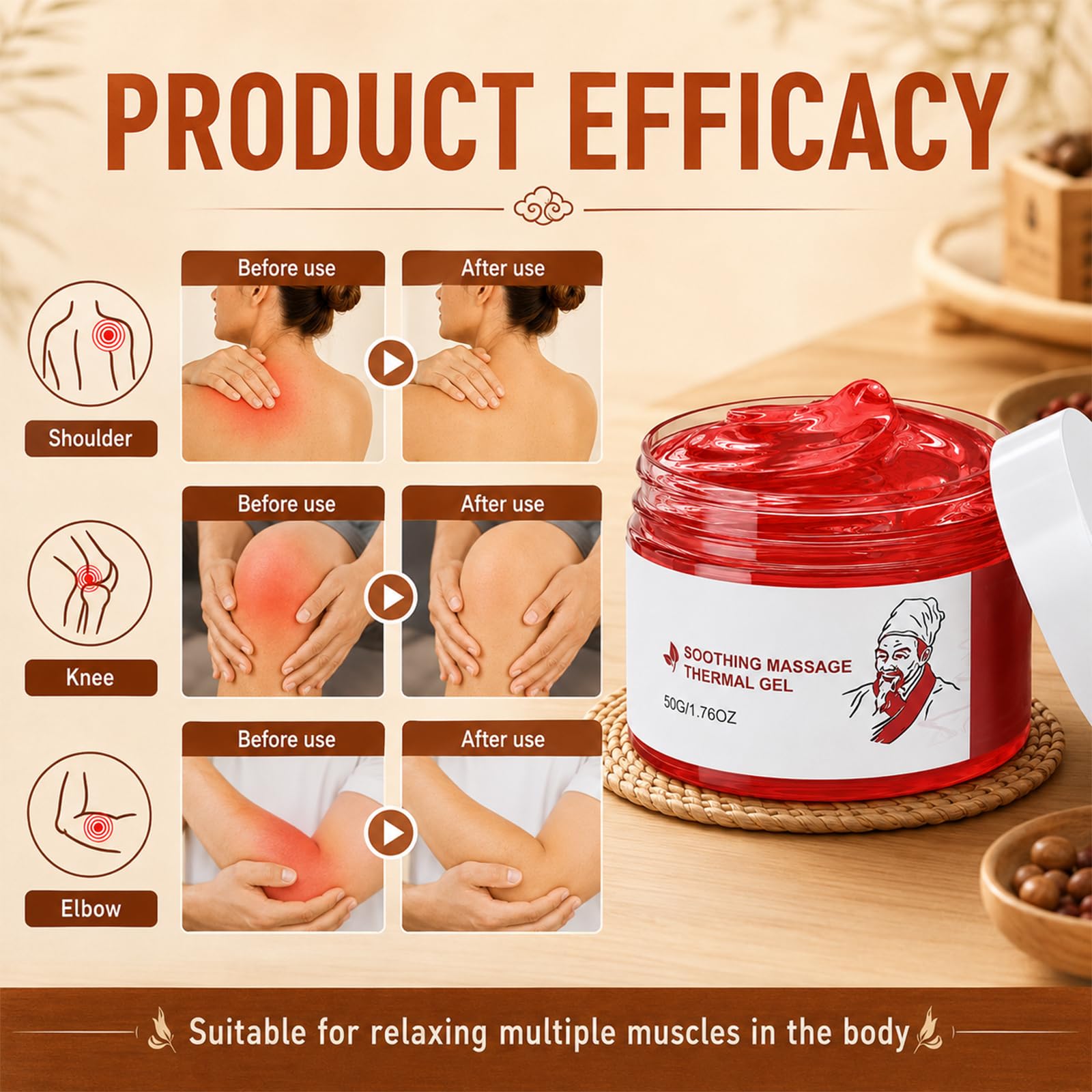 XBEGIX aplicación en espalda durante masaje para aliviar tensión muscular