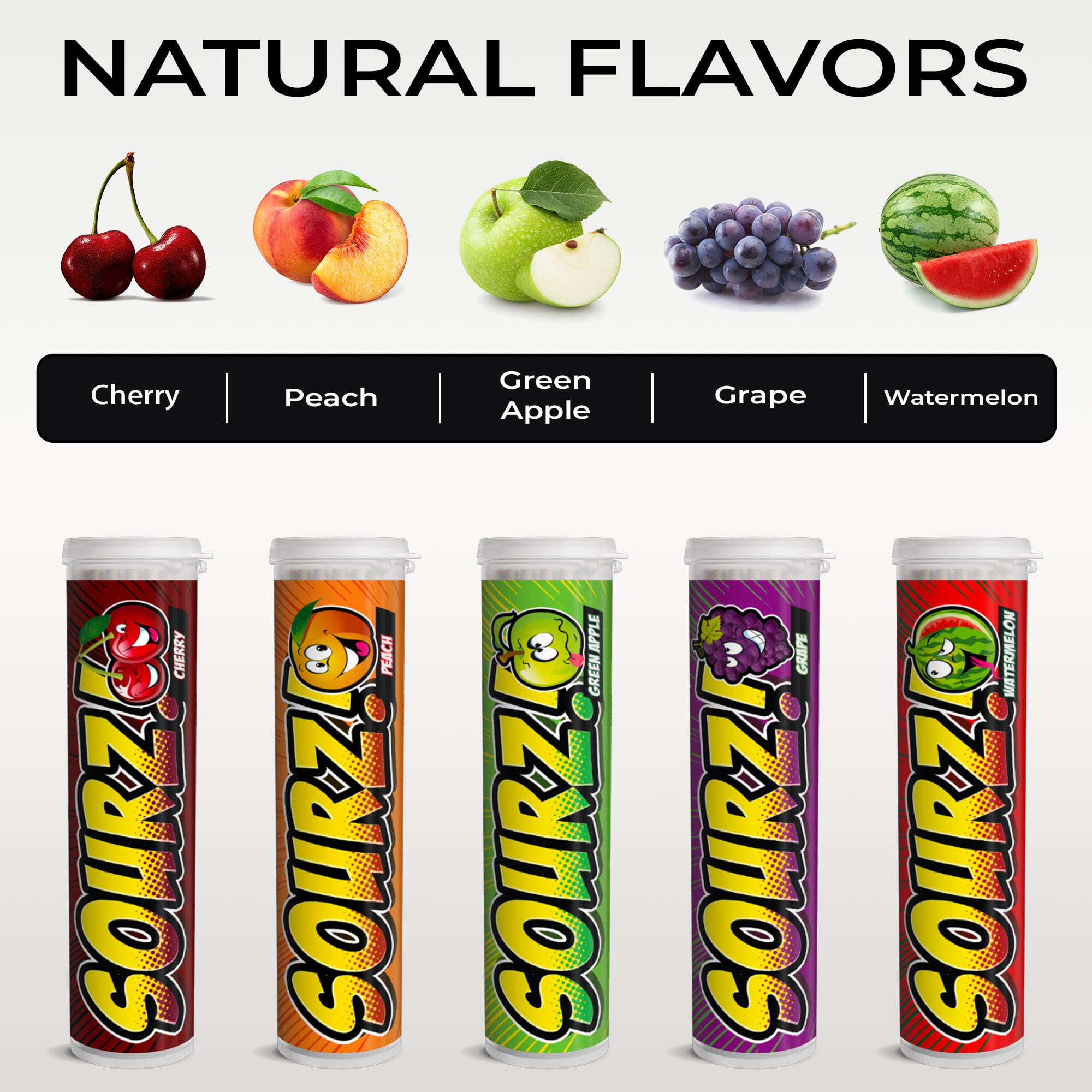 Xero Picks pack de cinco tubos mostrando la variedad de sabores