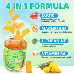 XIAAN etiqueta nutricional con dosis y beneficios de magnesio malato