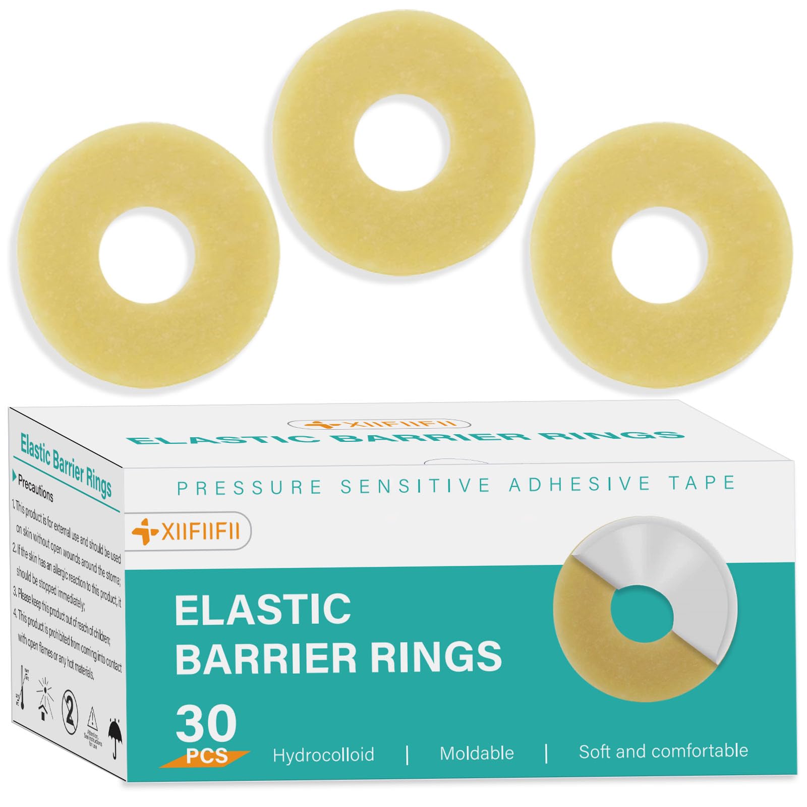 XIIFIIFII empaque frontal con 30 anillos, protección higiénica y portabilidad