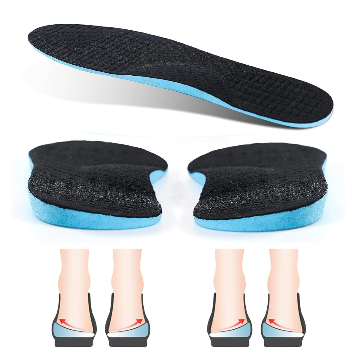 XINIFOOT vista frontal del par con soporte visible y confort