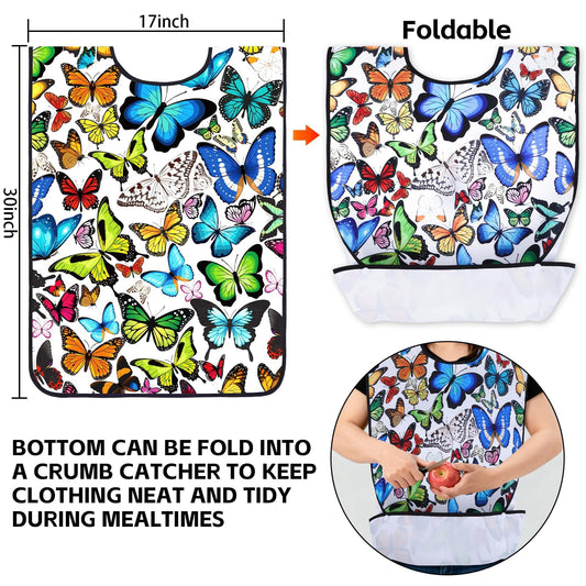 XKDOUS babero vista trasera mostrando forro impermeable y confort