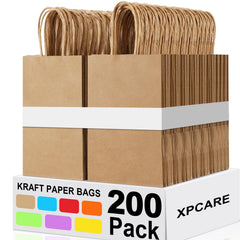 XPCARE frente del paquete de bolsas kraft mostrando diseño y cantidad