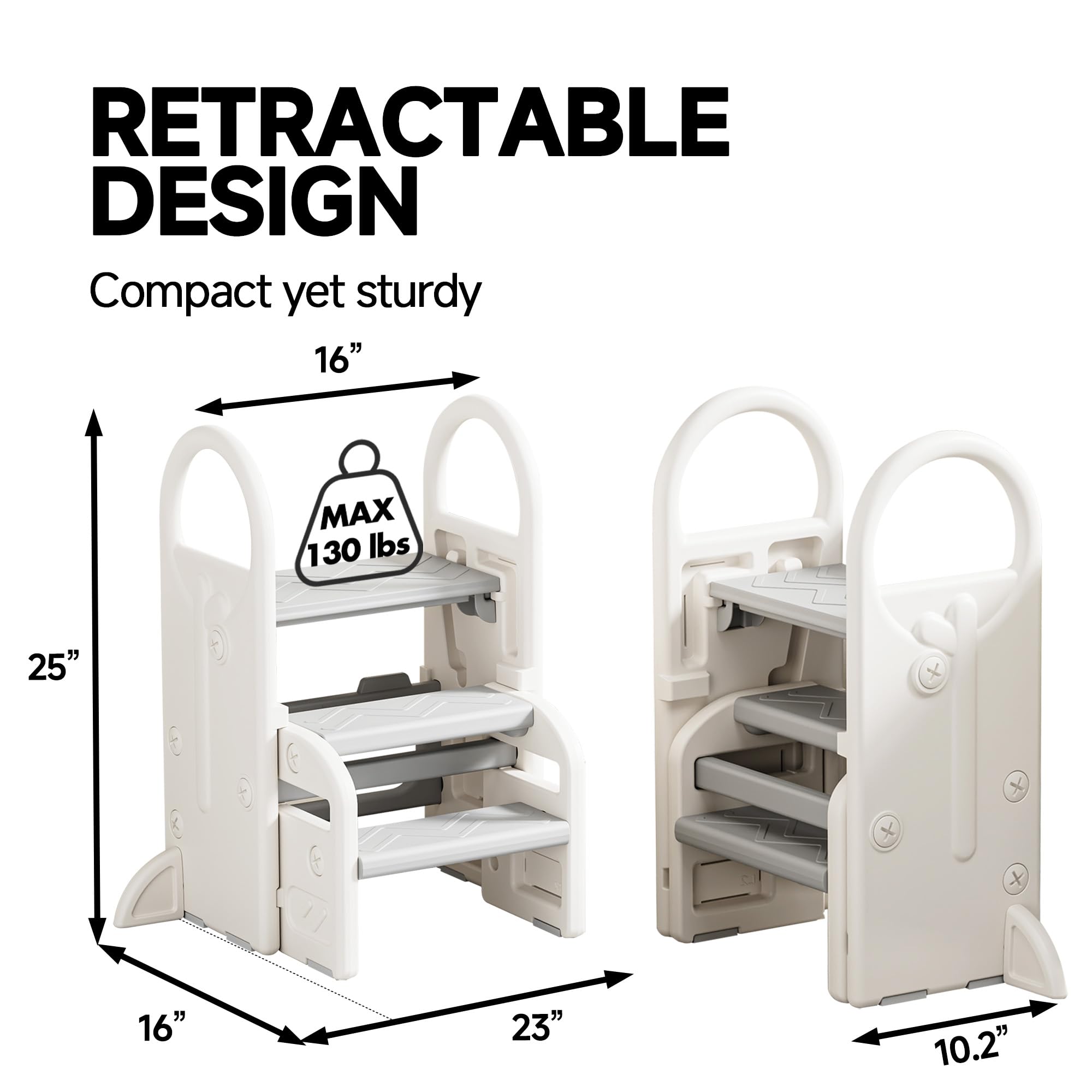 XPECIAL vista superior de escalones muestra soporte estable