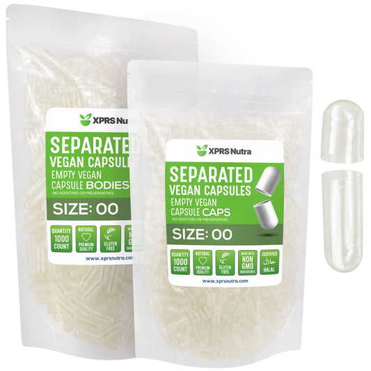 XPRS Nutra paquete frontal de 1000 cápsulas veganas mostrando envase y cantidad beneficiosa
