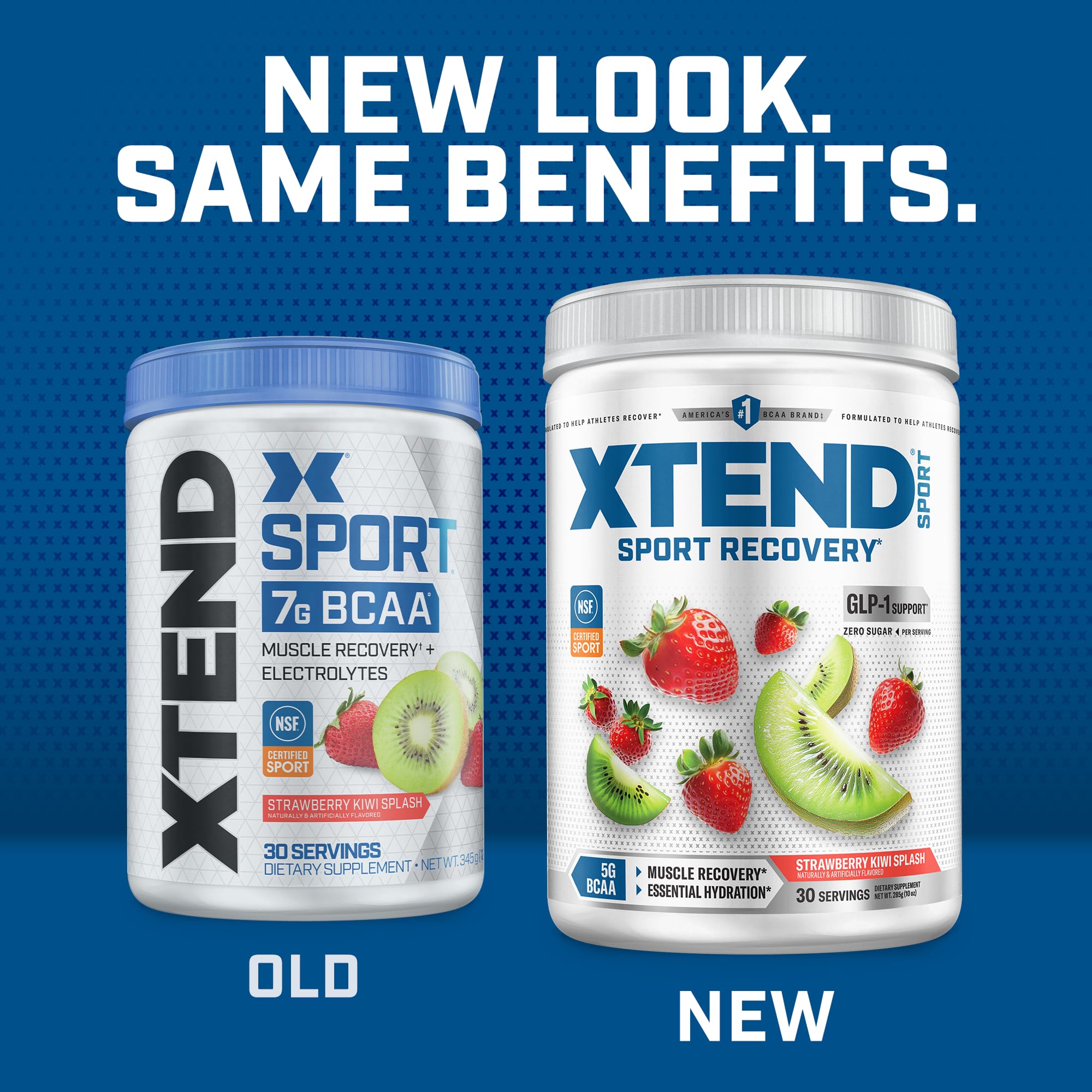 Envase Xtend junto a una mano para mostrar tamaño y practicidad