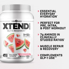 Xtend envase comparado con mano para mostrar volumen práctico