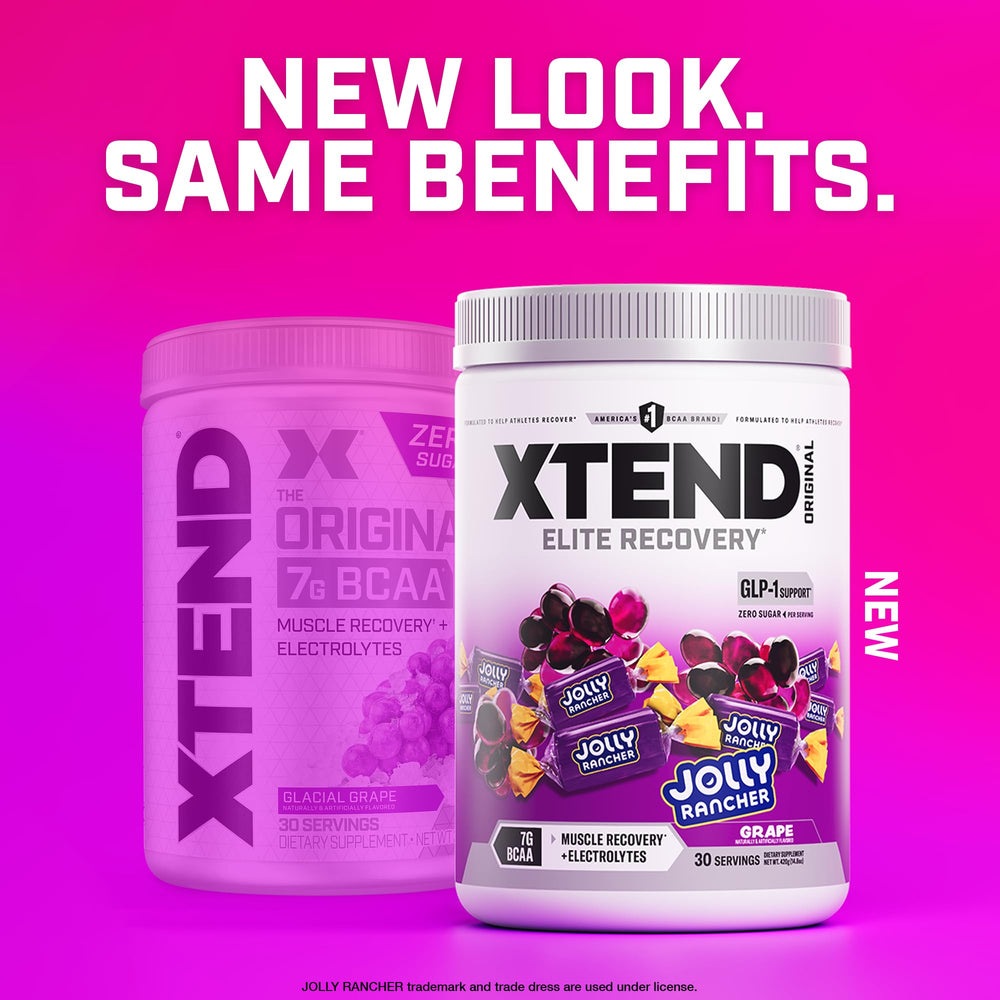 Xtend cucharada comparativa de tamaño, muestra dosis de 7 g BCAA