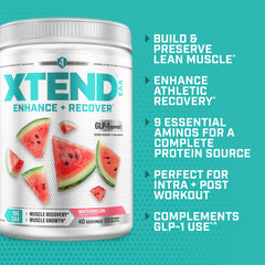 Xtend junto a una mano para comparar tamaño y facilitar porciones
