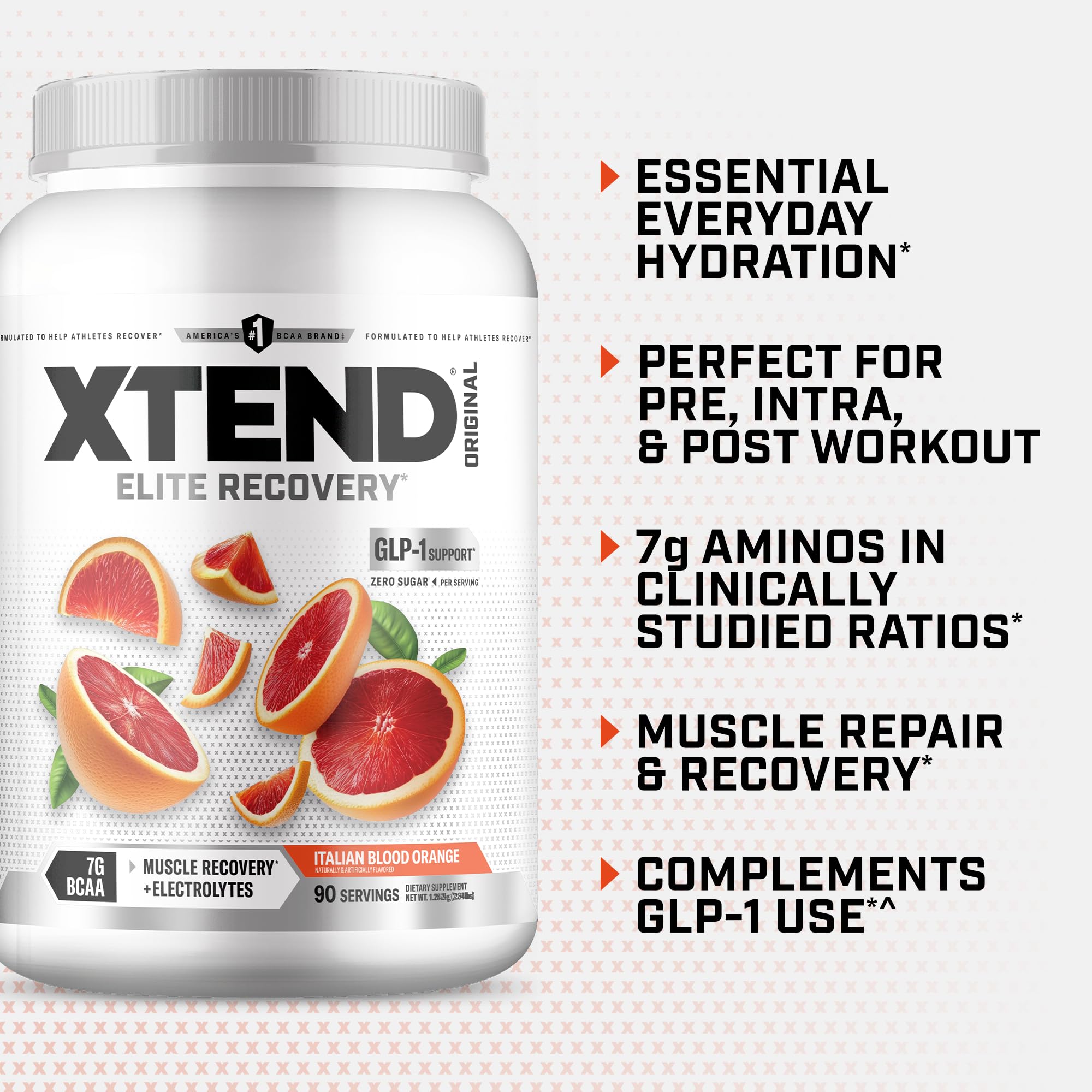 Xtend junto a una mano para comparar tamaño y porciones prácticas
