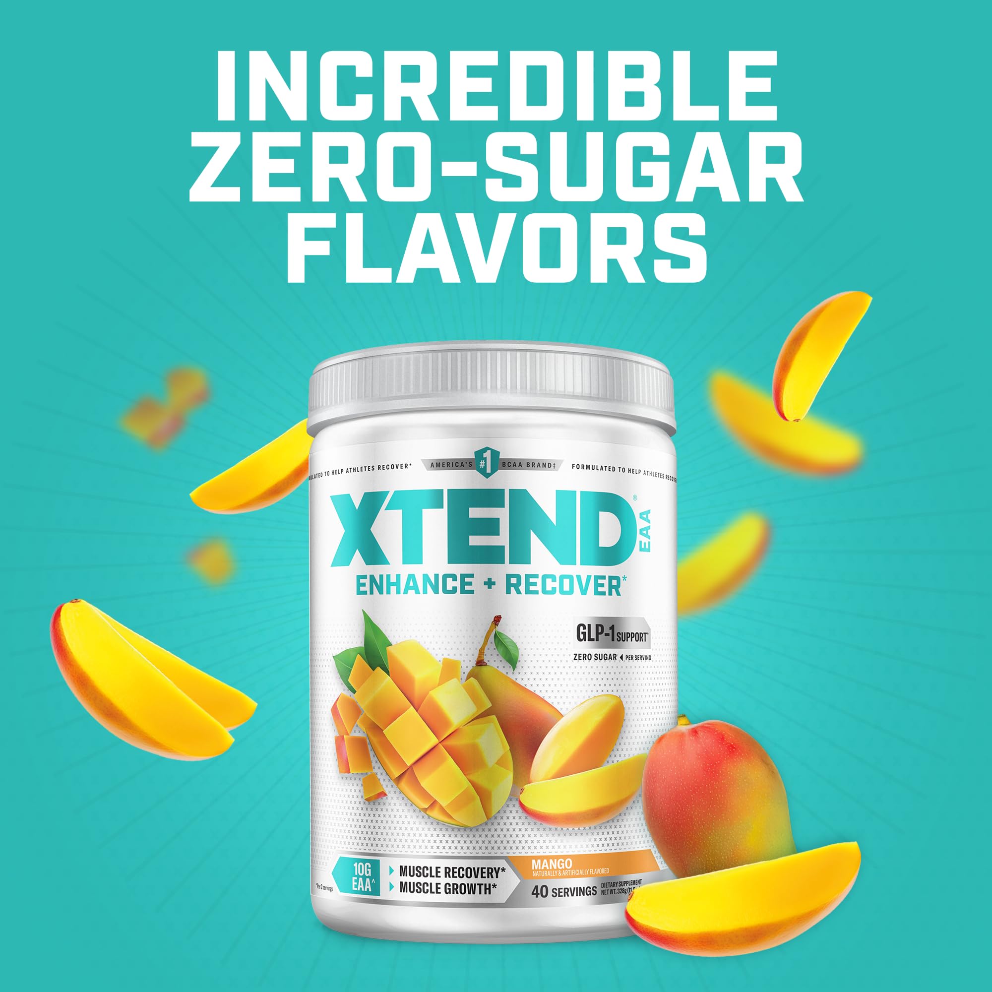 Xtend etiqueta de ingredientes con lista de EAAs y electrolitos