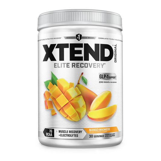 Xtend envase frontal mostrando marca y porciones, beneficio claridad de información