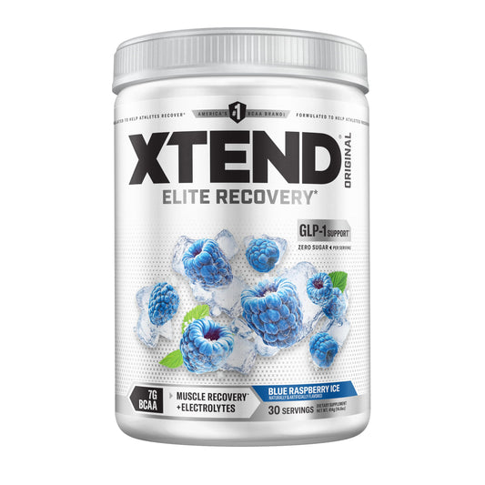 Xtend envase frontal mostrando marca y beneficios para recuperación