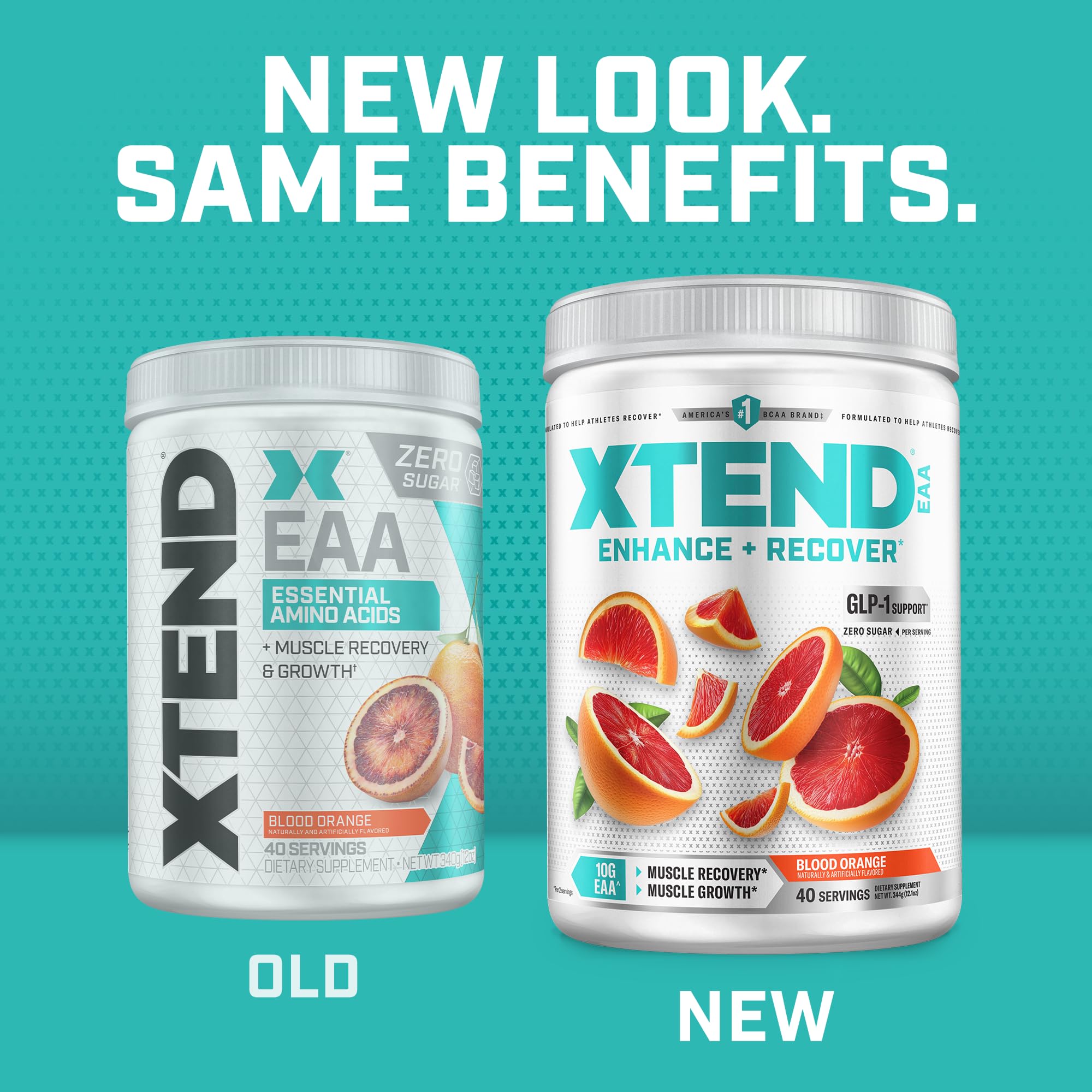 Xtend polvo mezclado en vaso transparente, beneficio preparación rápida