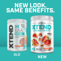 Xtend polvo mezclado en vaso transparente, beneficio preparación rápida