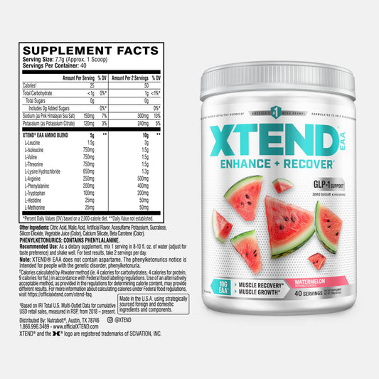 Xtend polvo textura en primer plano destacando solubilidad y pureza