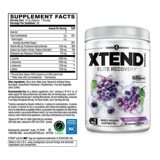 Xtend polvo textura en primer plano que facilita mezcla instantánea