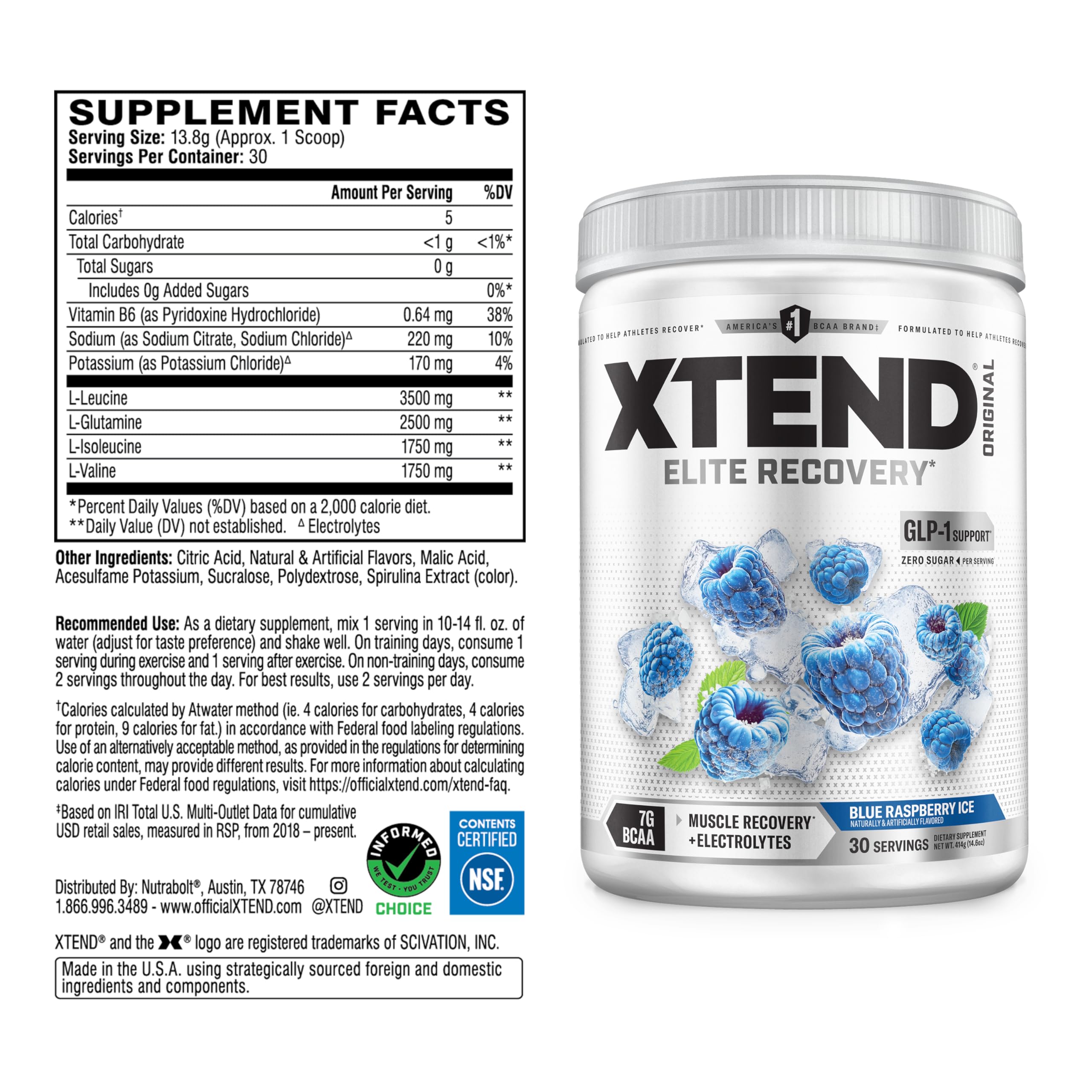 Textura del polvo Xtend en primer plano, mezcla fácil y sin grumos