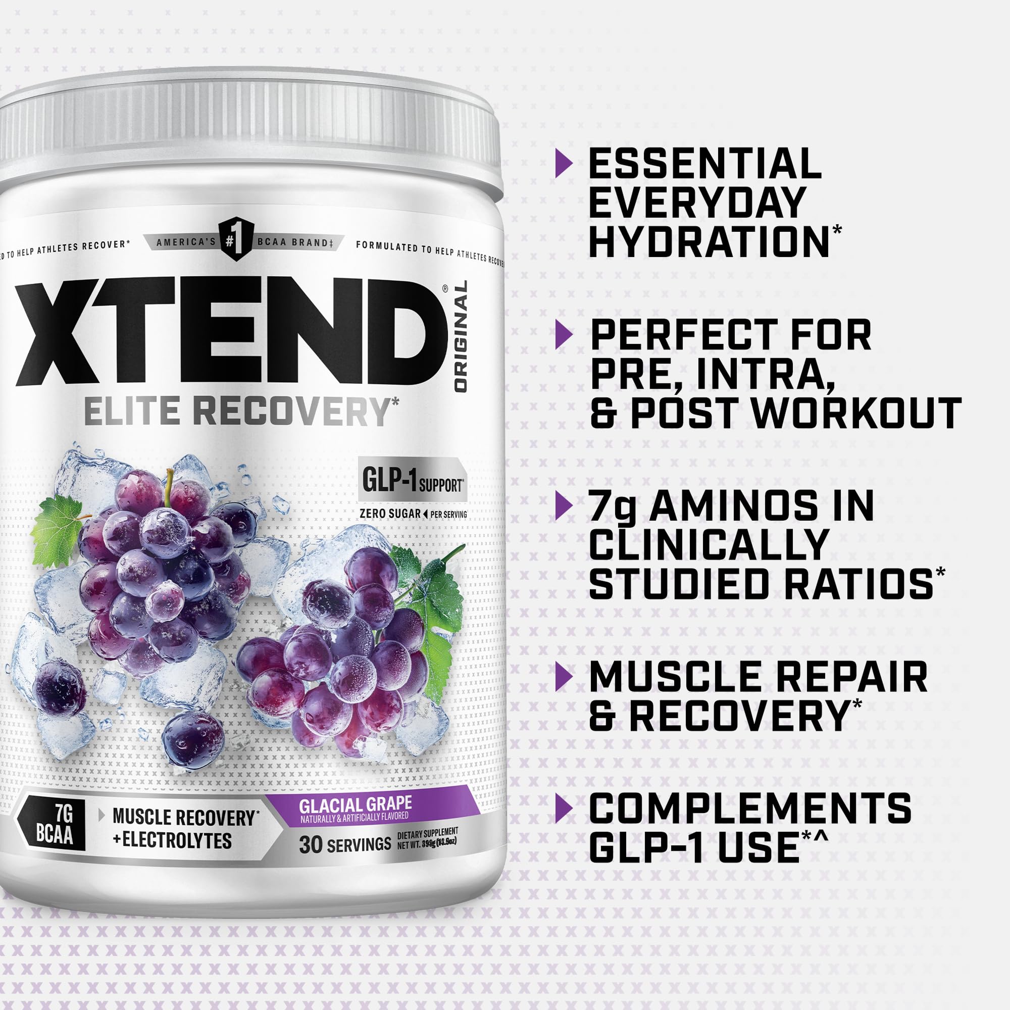 Xtend cucharada con porción visual que indica tamaño de servicio