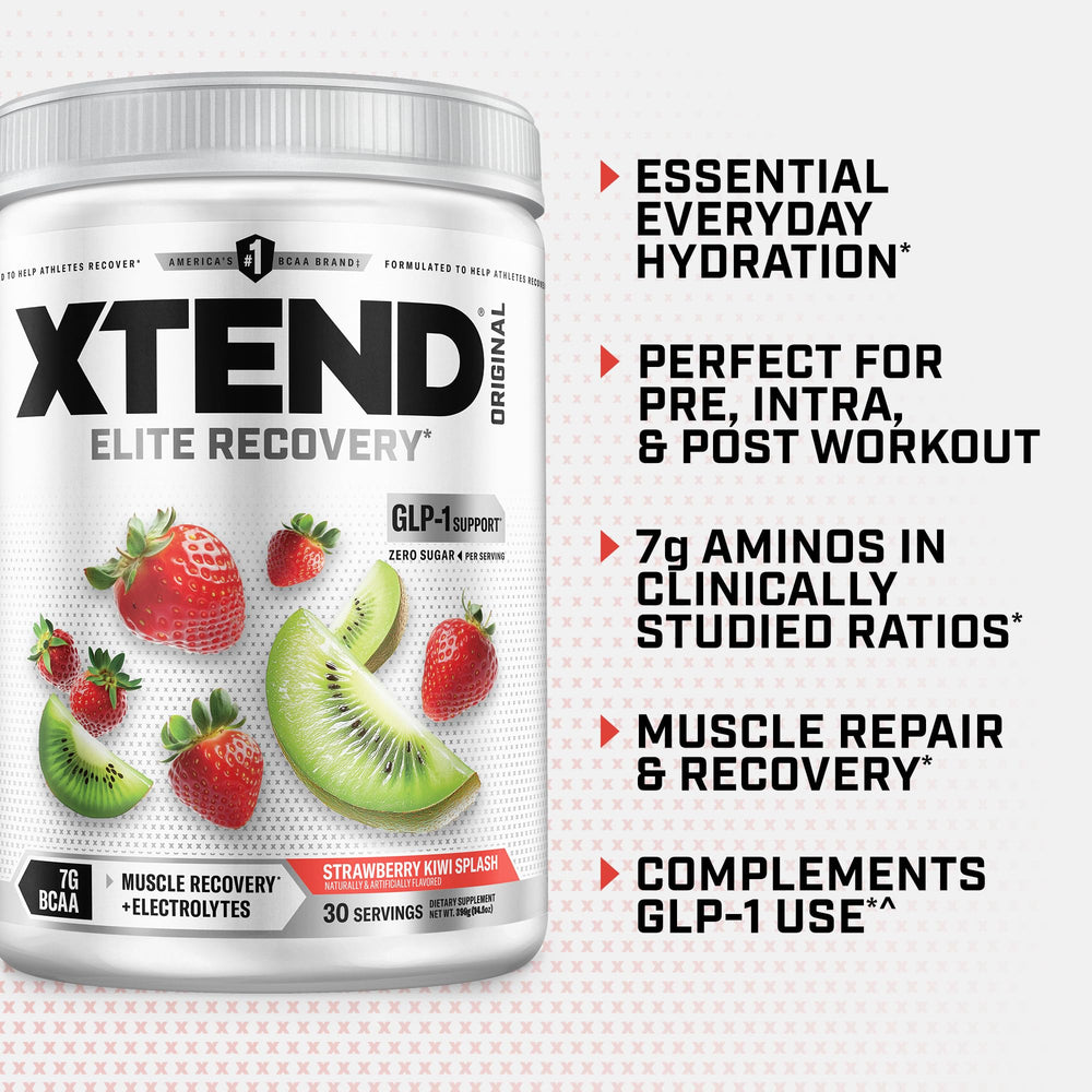 Xtend cucharada y envase para referencia de tamaño y porción