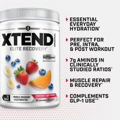 Xtend envase junto a regla para comparar tamaño y 30 servicios