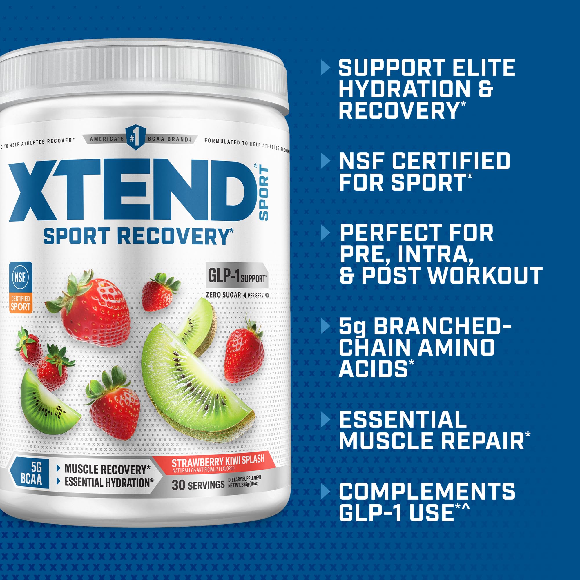 Vaso con bebida Xtend listo para consumir, hidratación durante el entrenamiento