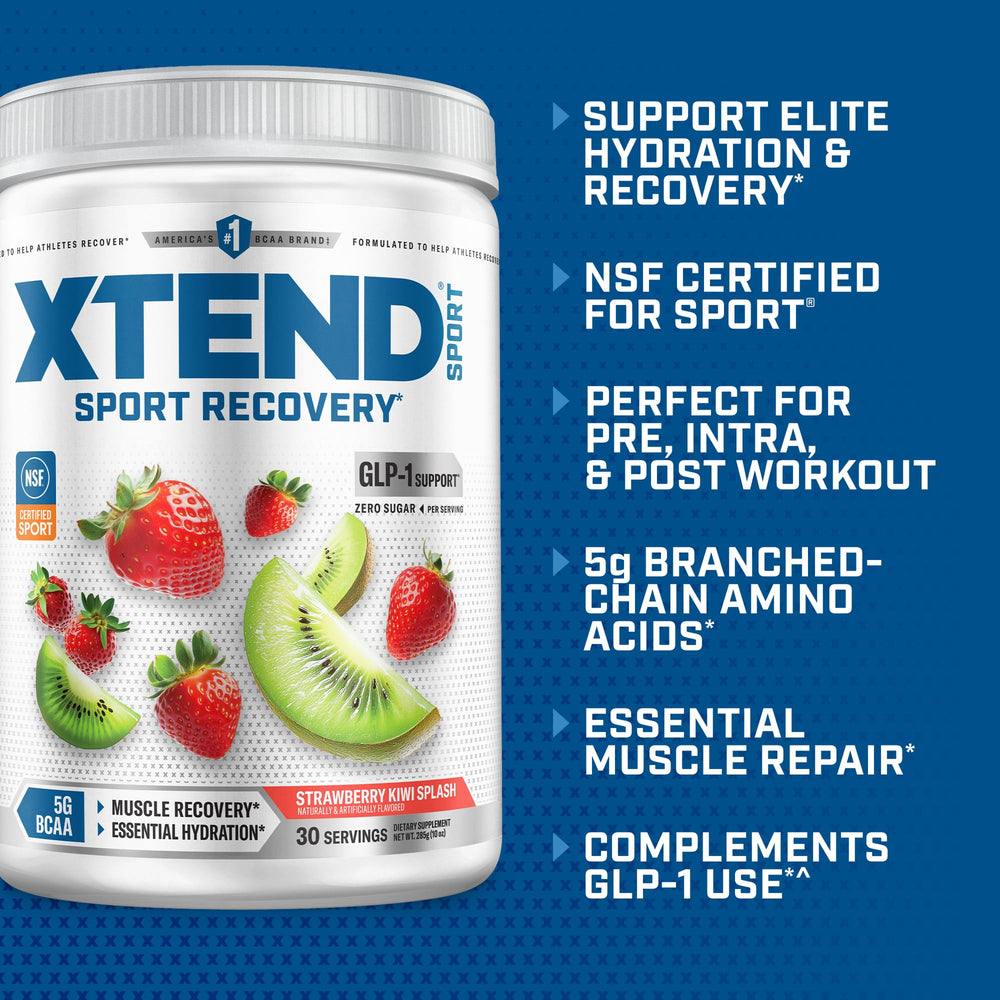 Vaso con bebida Xtend listo para consumir, hidratación durante el entrenamiento