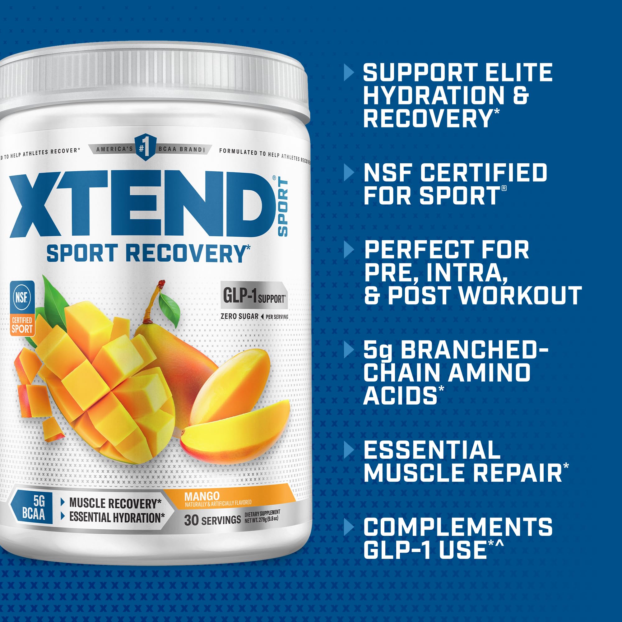 Xtend vaso preparado en mano en uso hidratación durante entrenamiento