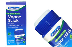 Xtra Care en uso en pecho y cuello ofreciendo vapores calmantes y confort