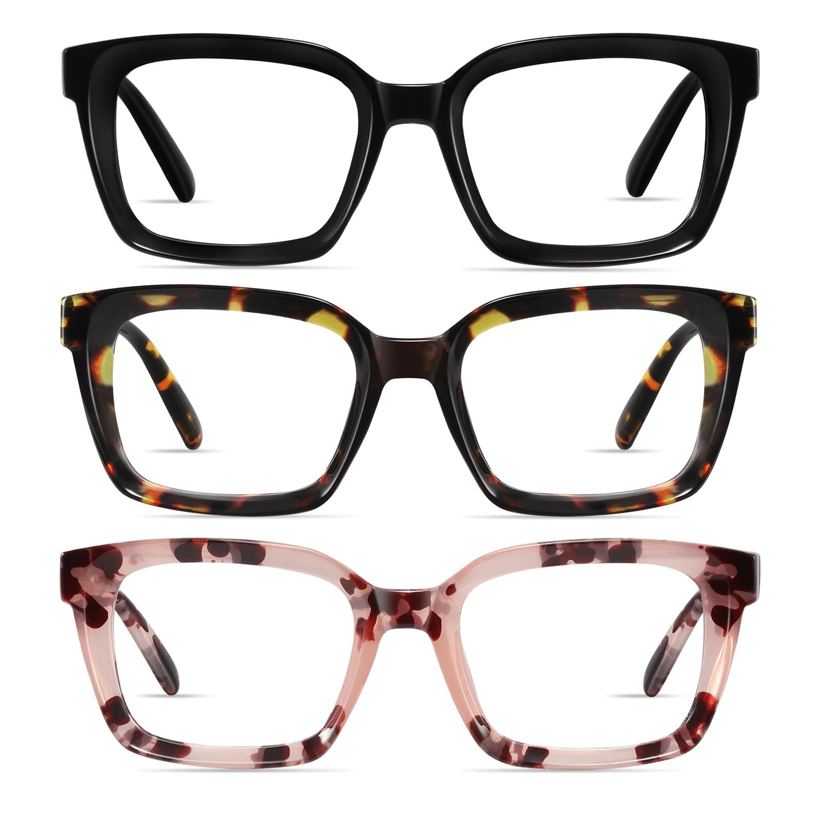 XVXV frontal del pack de tres gafas, combinación de colores y forma amplia
