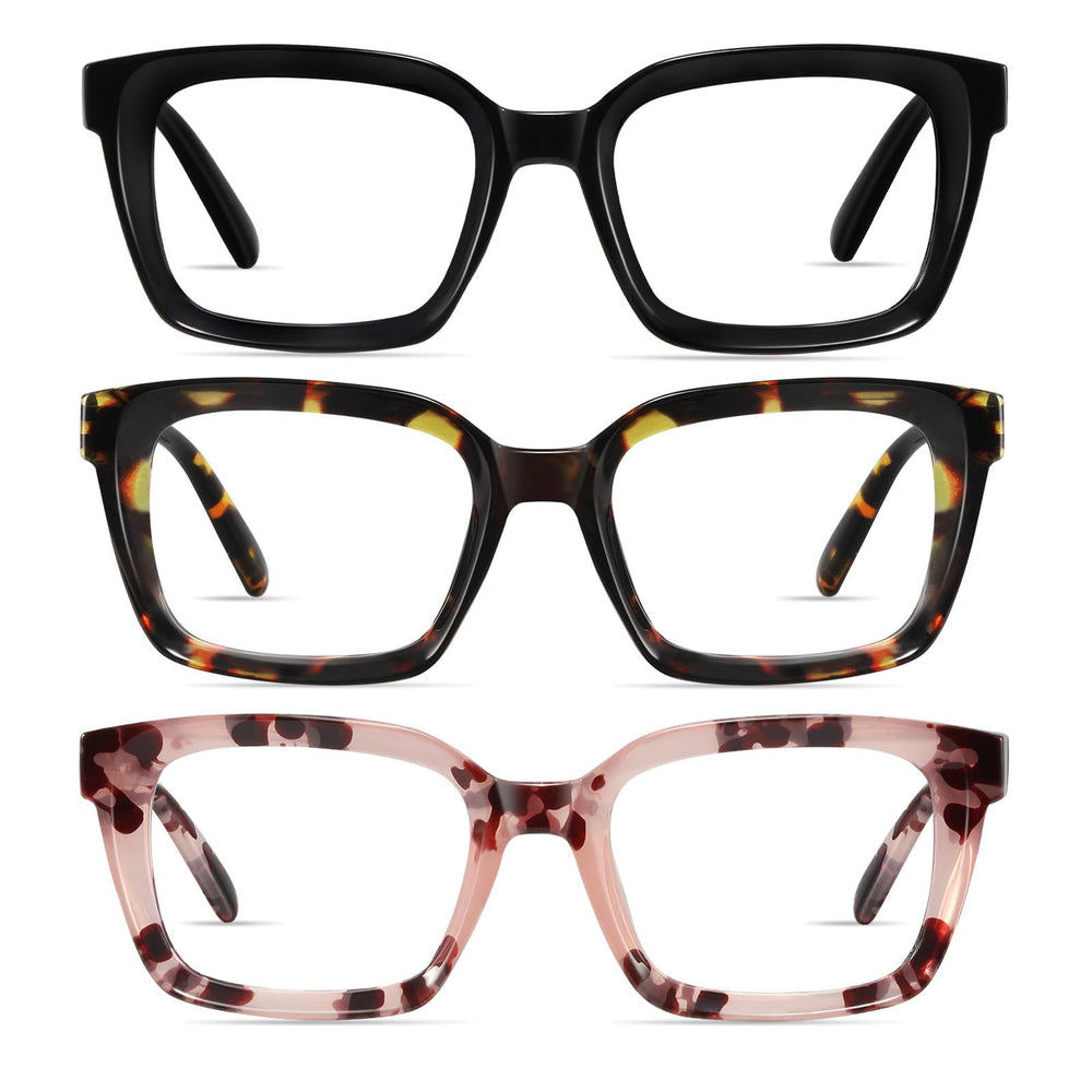 XVXV frontal del pack de tres gafas, combinación de colores y forma amplia
