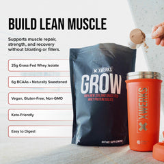 XWERKS Grow polvo en primer plano con textura fina y mezcla suave