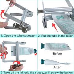 XYKEEY en uso exprimiendo tubo de pintura, aprovecha todo el contenido