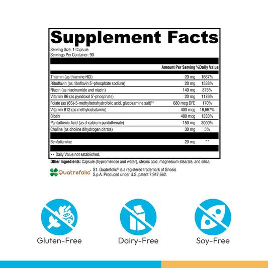 Etiqueta de XYMOGEN B Activ con información de ingredientes y pureza