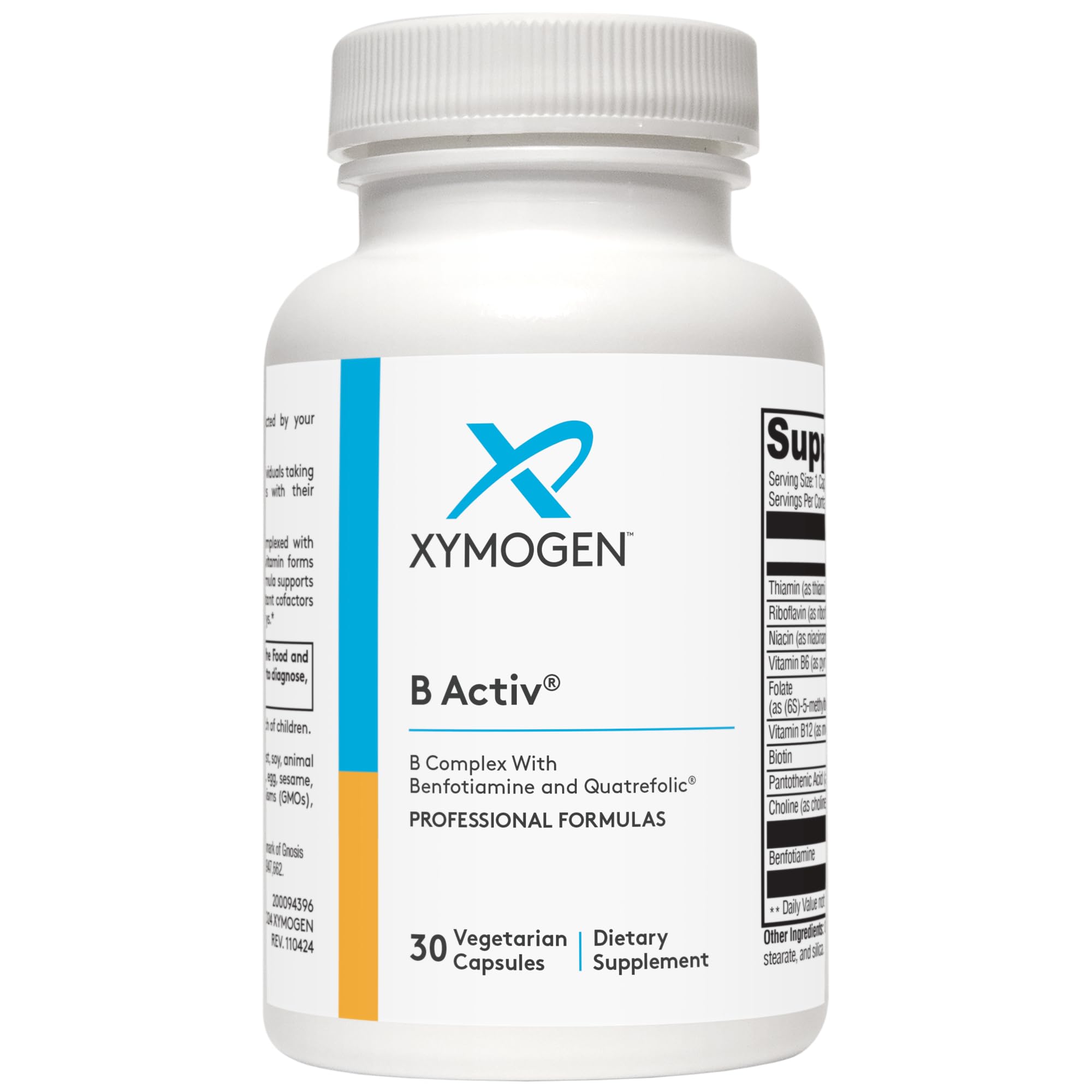 XYMOGEN envase frontal de B-Activ mostrando diseño y beneficios visibles