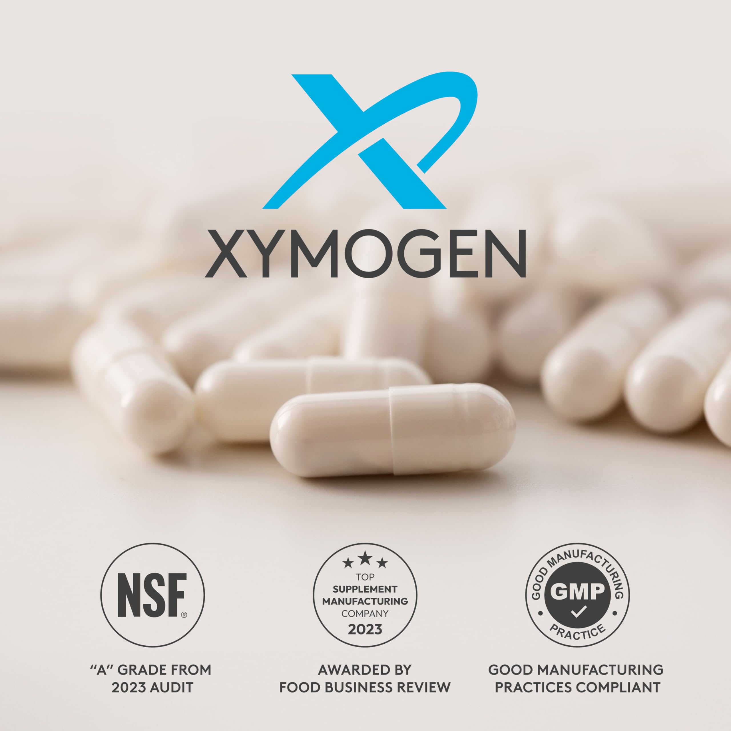 XYMOGEN detalle del polvo interior que sugiere formatos activados y mezcla estable
