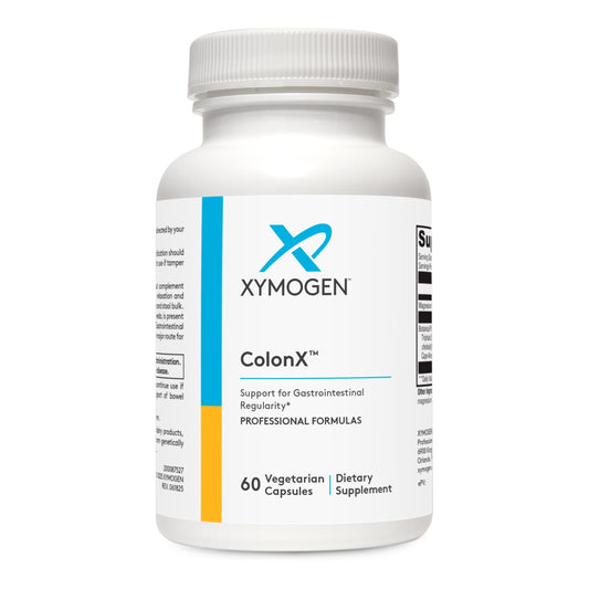 XYMOGEN ColonX empaque frontal mostrando el producto y beneficios