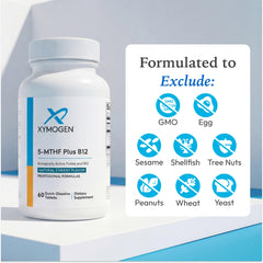 XYMOGEN etiqueta con ingredientes y cuantificaciones claras