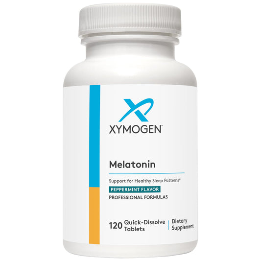 XYMOGEN Melatonina en pastillas mentoladas, disolución rápida para dormir mejor.