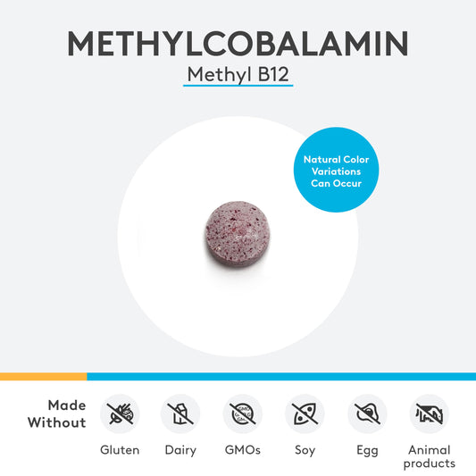 Xymogen methylcobalamin 5000 mcg tablet close-up with smooth surface
