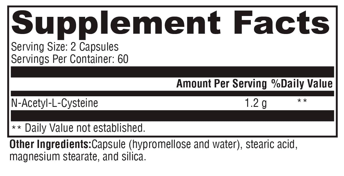 Xymogen NAC cápsulas para favorecer la síntesis de glutatión y detox suave.