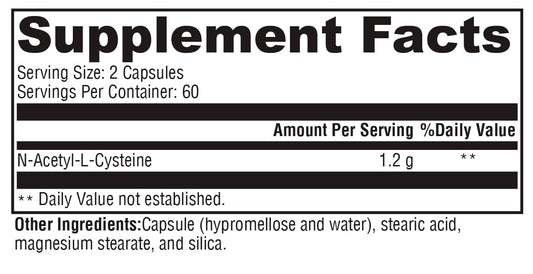 Xymogen NAC cápsulas para favorecer la síntesis de glutatión y detox suave.